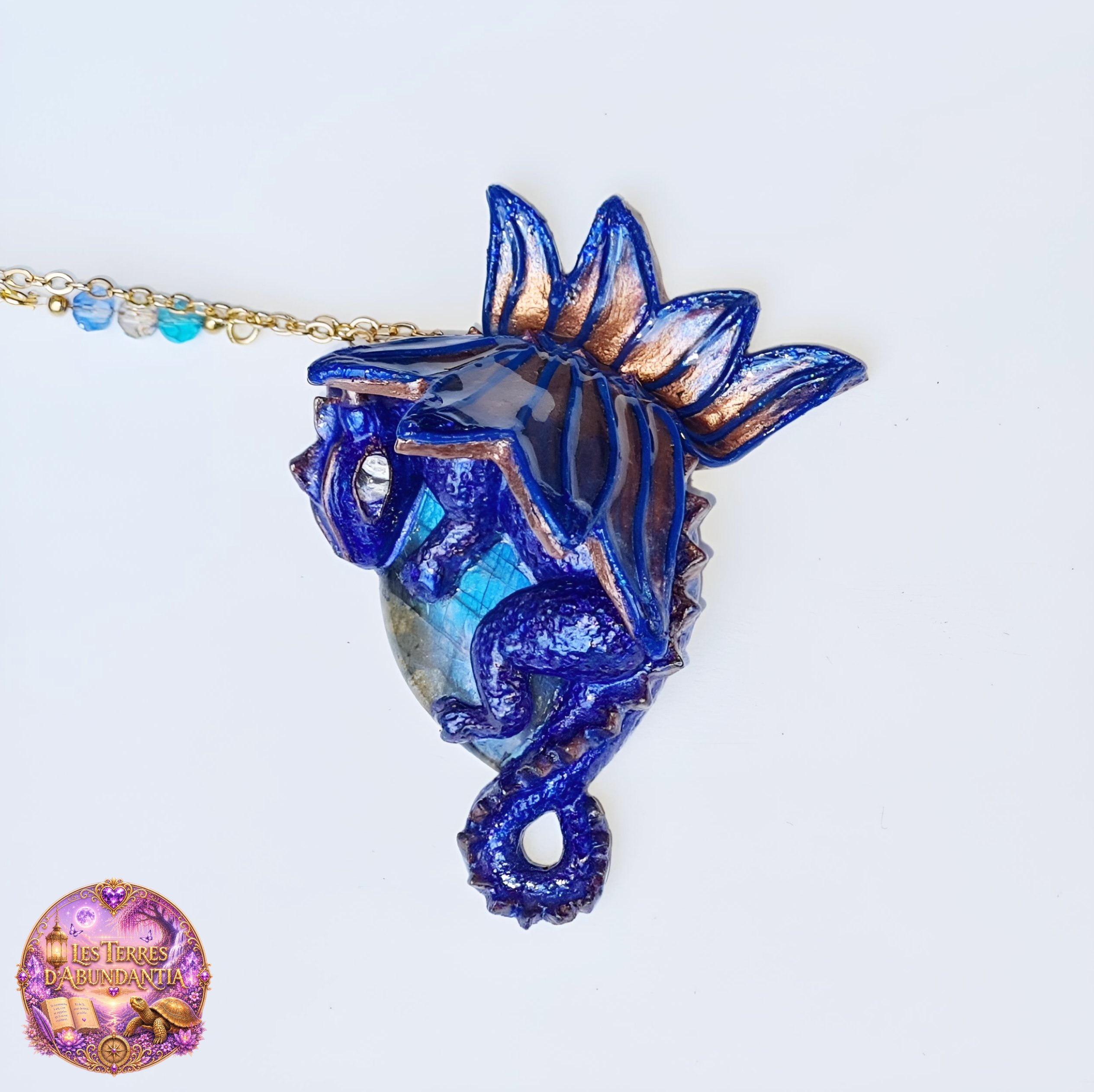 Pendentif dragon – Labradorite – Image 2
